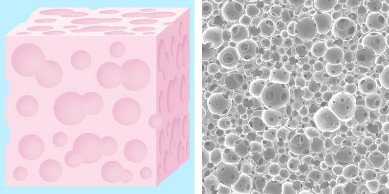 オープンセル構造軟質ウレタンフォーム:マットなど