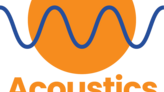 Acoustics 2024 Gold Coast logo: green sun & blue wave.