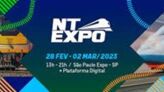 NT Expo 2023 promotional banner featuring various trains and information about the exhibition in São Paulo. NT Expo 2023 promotional banner featuring various trains and information about the exhibition in São Paulo.