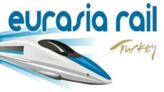 Eurasia Rail Turkey logo featuring a stylised white and blue high-speed train