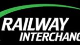 The Railway Interchange logo featuring a green arch on a black background.