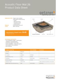 Data Sheet Acoustic Floor Mat 26 EN