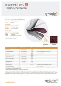Data sheet g-sole PER D40 DE