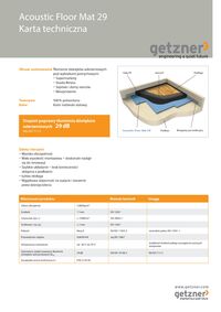 Data Sheet Acoustic Floor Mat 29 PL