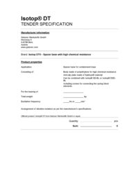 Tender Specification Isotop DT en