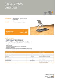 g-fit Gear T300 Datenblatt