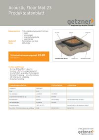 Acoustic Floor Mat 23 Produktdatenblatt