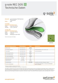 Data sheet g-sole REC D05 DE