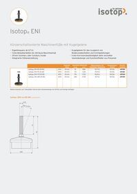 Werkstoffdatenblatt
Isotop ENI
Körperschallisolierte Maschinenfüße