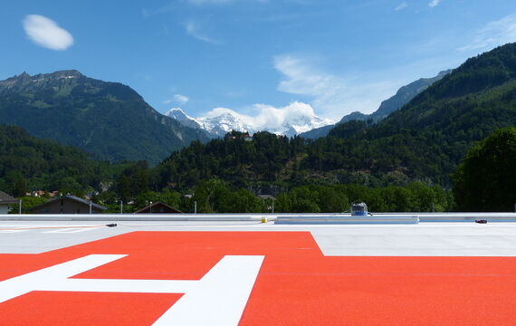 Heliport Interlaken Krankenhausdach, Helikopterlandeplatz