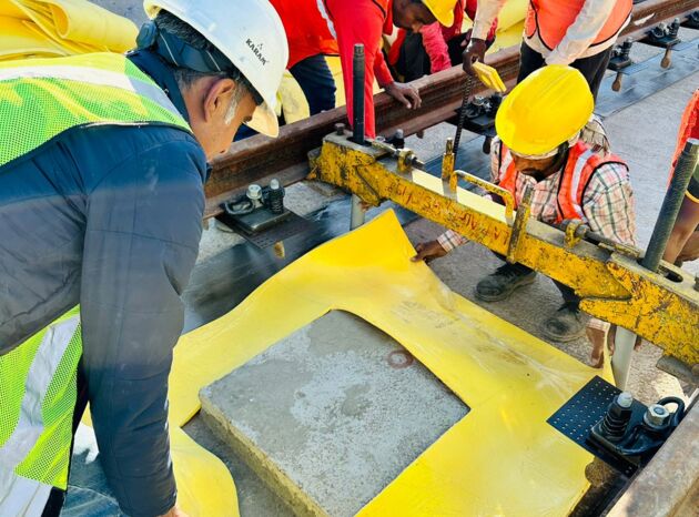 Installation of Getzner mass-spring systems in India