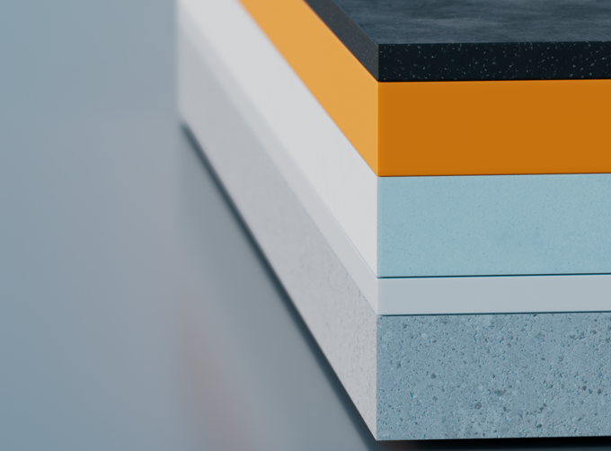 Illustration g-fit Shock Absorb floor layers Illustration g-fit Shock Absorb floor layers