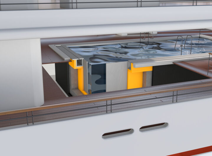 Illustration Decoupling Pool on a ship