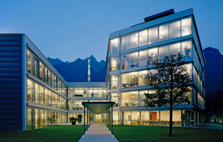 Getzner Headquarter at night Getzner Headquarter at night