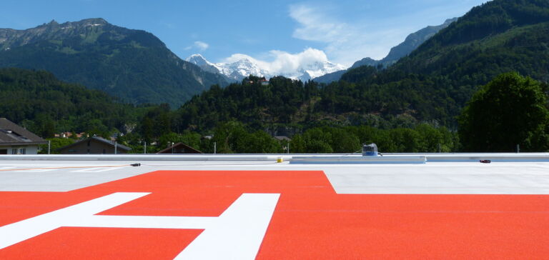 Heliport Interlaken Krankenhausdach, Helikopterlandeplatz Heliport Interlaken Krankenhausdach, Helikopterlandeplatz