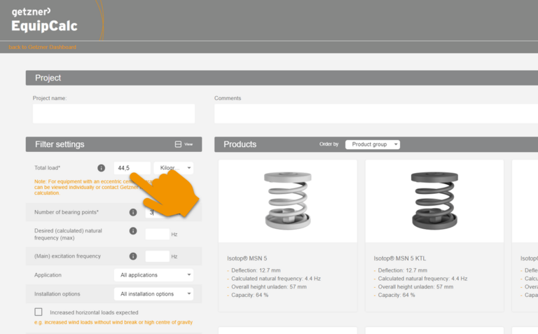 Screenshot EquipCalc View Screenshot EquipCalc View