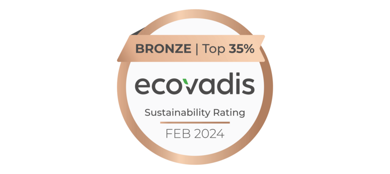 Getzner Werkstoffe receives the EcoVadis Bronze Medal from the internationally recognised sustainability ratings provider. Getzner EcoVadis Medaille EN