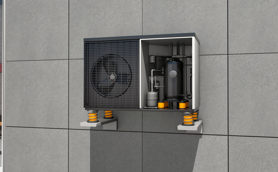 Reducing vibrations caused by heat pumpsGetzner Werkstoffe | Getzner  Werkstoffe