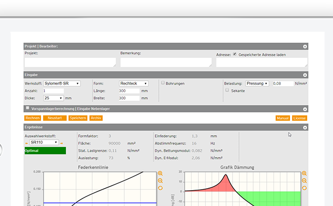 Getzner Calculation Tools | Getzner Werkstoffe