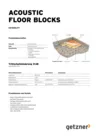 Data Sheet Acoustic Floor Blocks DE