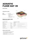 Data Sheet Acoustic Floor Mat 35 IT