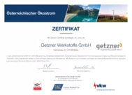 Österr. Ökostrom Zertifikat Getzner Werkstoffe GmbH_2022-25