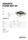Data Sheet Acoustic Floor Mat 29 ZH