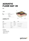 Data Sheet Acoustic Floor Mat 35 ZH