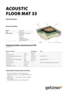 Data Sheet Acoustic Floor Mat 33 PL
