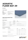 Data sheet Acoustic Floor Mat AFM 29 EN-US