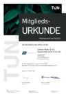 TUN. Mitgliedsurkunde_Getzner, Mutter & Cie_Gesellschaft mbH & Co KG