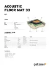 Data Sheet Acoustic Floor Mat 33 ZH