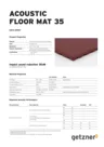 Data sheet Acoustic Floor Mat AFM 35 EN-US