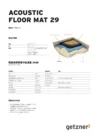 Data Sheet Acoustic Floor Mat 29 JA