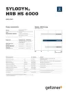 Data Sheet Sylodyn HRB HS 6000 EN