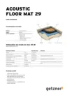 Data Sheet Acoustic Floor Mat 29 FR