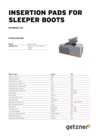 Reference list Insertion pads for sleeper boots EN