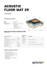 Data Sheet Acoustic Floor Mat 29 ES