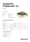  Data Sheet Acoustic Floor Mat 33 EN