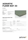  Data Sheet Acoustic Floor Mat 33 EN