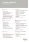 Data Sheet Overview of Materials Standard Range EN