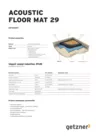 Data Sheet Acoustic Floor Mat 29 EN