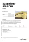 Data Sheet Edge Insulation Strips DE
