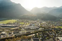 Aerial View Getzner Werkstoffe Bürs