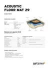 Data Sheet Acoustic Floor Mat 29 IT