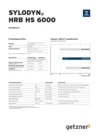 Data Sheet Sylodyn HRB HS 6000 DE 