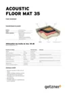 Data Sheet Acoustic Floor Mat 35 FR